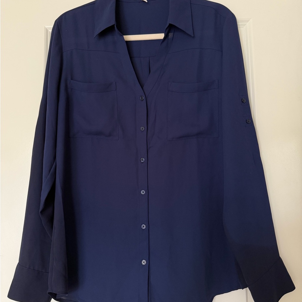 Express Navy Blue Portofino Shirt